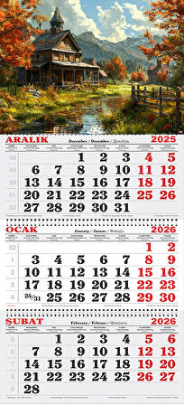 2026 Yılı Gemici Takvimi- Kasabada Sonbahar