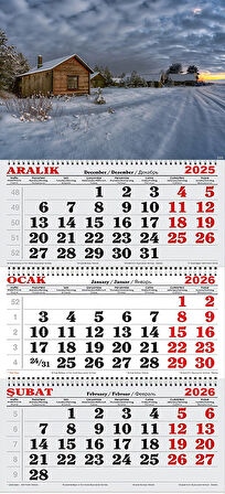 2026 Yılı Gemici Takvimi- Karlı Kulübeler