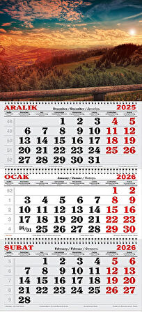 2026 Yılı Gemici Takvimi- Gündoğumu Manzarası