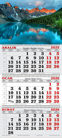 2026 Yılı Gemici Takvimi- Banff Ulusal Parkı ve Rocky Dağları