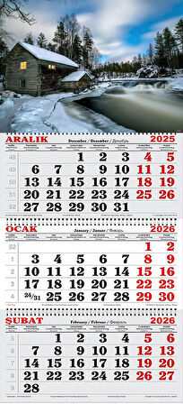 2026 Yılı Gemici Takvimi- Oulanka Milli Parkı FİNLANDİYA