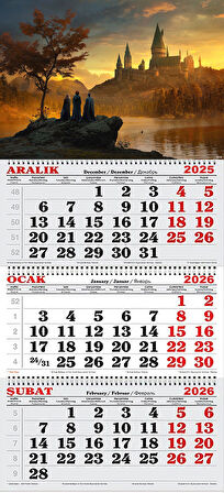 2026 Yılı Gemici Takvimi- Hogwarts
