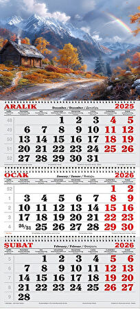 2026 Yılı Gemici Takvimi- Fırtınalı Sonbahar ve Dağlar