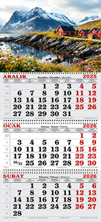 2026 Yılı Gemici Takvimi- Lofoten İskandinav Evleri