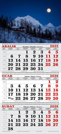 2026 Yılı Gemici Takvimi- Dağdaki Kulübe ve Dolunay