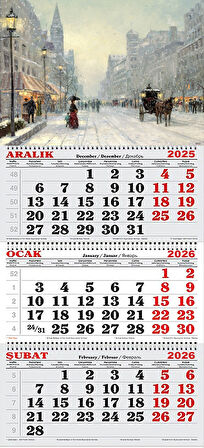 2026 Yılı Gemici Takvimi- Kış Akşamı Tablosu