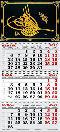 2026 Yılı Gemici Takvimi-OSMANLI TUĞRASI