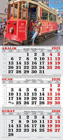 2026 Yılı Gemici Takvimi-Beyoğlu Tramway