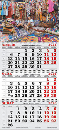 2026 Yılı Gemici Takvimi-Tarihi Halı Motifleri Satıcısı