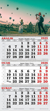 2026 Yılı Gemici Takvimi-Kapadokyada Bir Sabah