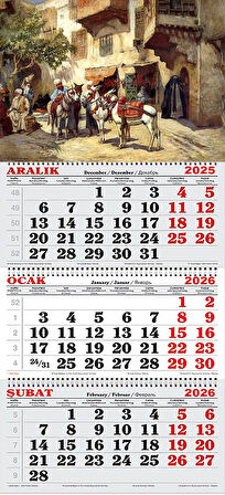 2026 Yılı Gemici Takvimi-Pazar, Kahire-MISIR-Frederick Arthur Bridgman