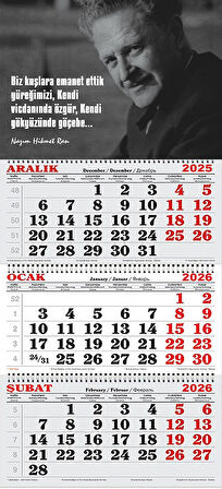 2026 Yılı Gemici Takvimi-Biz Kuşlara Emanet ettik yüreğimizi-NAZIM HİKMET