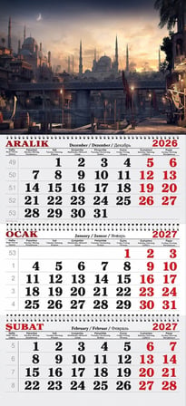 2027 Yılı Gemici Takvimi ---OSMANLIDA CAMİLER 
