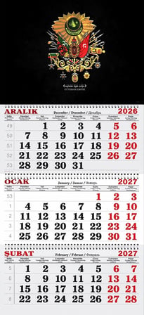 2027 Yılı Gemici Takvimi-Osmanlı Arması