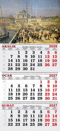 2027 Yılı Gemici Takvimi-Galata Köprüsü