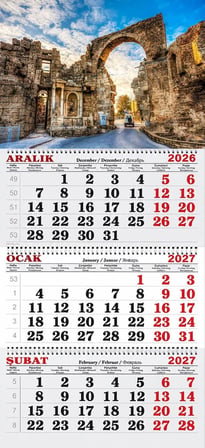 2027 Yılı Gemici Takvimi-Side Antik Kenti Girişi