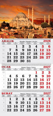 2027 Yılı Gemici Takvimi ---CAMİİ VE KIZIL GÖKYÜZÜ