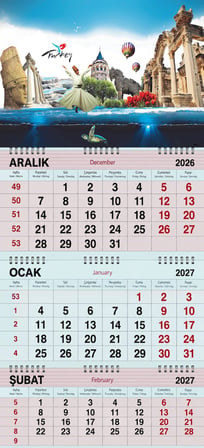  2027 Yılı Gemici Takvimi ---TÜRKİYE TURİSTİK