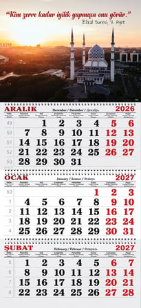 2027 Yılı Gemici Takvimi-Zilzal Suresi 7. Ayet