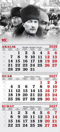 2027 Yılı Gemici Takvimi ---ATATÜRK KALPAKLI