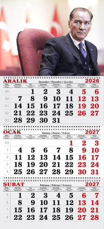 2027 Yılı Gemici Takvimi ---ATATÜRK MAKAM KOLTUĞUNDA