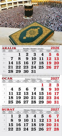 2027 Yılı Gemici Takvim-Kabe ve Kutsal Kitabımız Kuran-Kerim