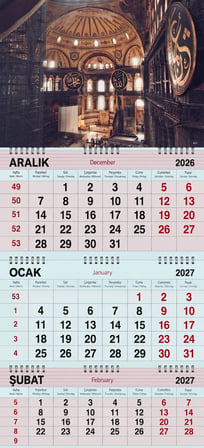 2027 Yılı Gemici Takvimi ---AYASOFYA CAMİİ