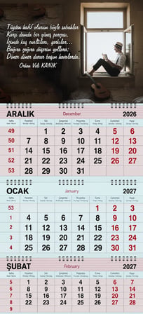 2027 Yılı Gemici Takvimi-Orhan Veli Kınık
