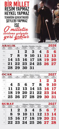 2027 Yılı Gemici Takvimi-Atatürk'ün Sanata Bakışı