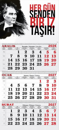 2027 Yılı Gemici Takvimi-Hergün Senden Bir İz Taşır