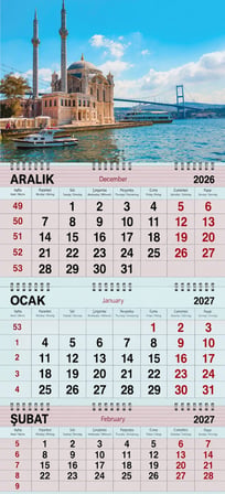 2027 Yılı Gemici Takvimi ---Ortaköy Camii (Büyük Mecidiye Camii)