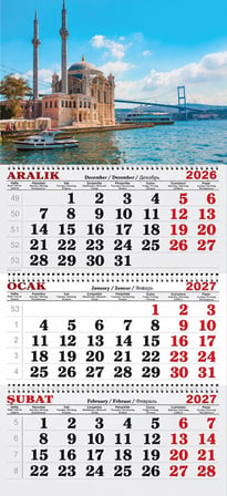 2027 Yılı Gemici Takvimi ---Ortaköy Camii (Büyük Mecidiye Camii)