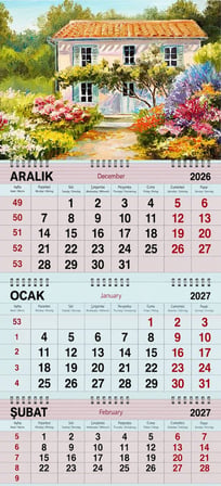 2027 Yılı Gemici Takvimi----ÇİÇEKLİ EVLER