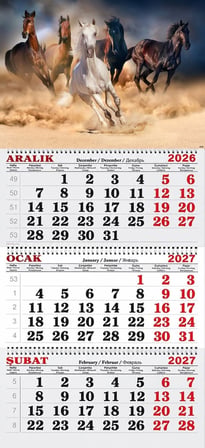 2027 Yılı Gemici Takvimi-Kır Atları