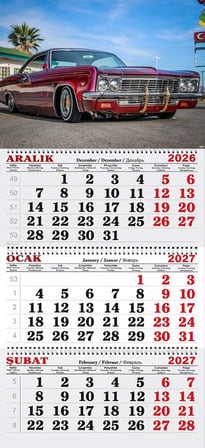 2027 Yılı Gemici Takvimi-Klasik Otomobiller