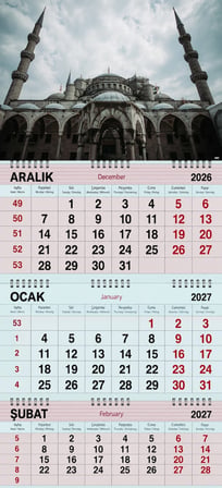 2027 Yılı Gemici Takvimi-Sultan Ahmet Camii