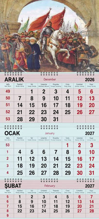 2027 Yılı Gemici Takvimi ---FATİH'İN İSTANBUL FETHİ