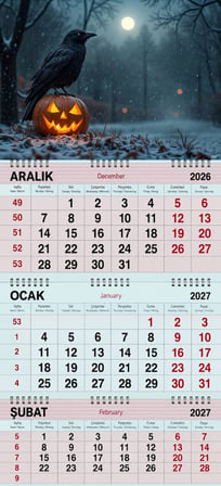 2027 Yılı Gemici Takvimi- Halloween
