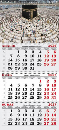 2027 Yılı Gemici Takvimi----Kâbe-i Muazzama ve Tavâf