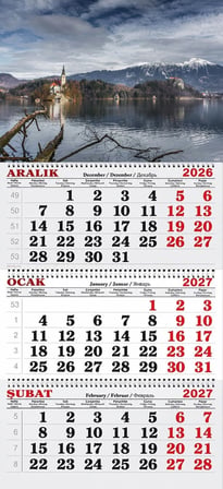 2027 Yılı Gemici Takvimi- Bled Gölü SLOVENYA
