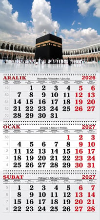 2027 Yılı Gemici Takvimi----KABE-MEKKE
