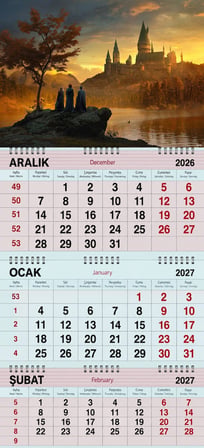 2027 Yılı Gemici Takvimi- Hogwarts