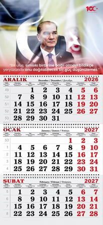 2027 Yılı Gemici Takvimi ---CUMHURBAŞKANI ATATÜRK
