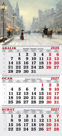2027 Yılı Gemici Takvimi- Kış Akşamı Tablosu