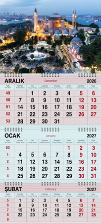 2027 Yılı Gemici Takvimi----AYASOFYA AKŞAMÜSTÜ SAATLERİ