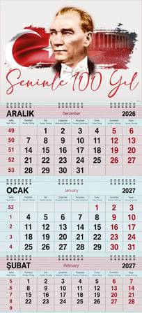 2027 Yılı Gemici Takvimi-Seninle 100 Yıl -ATATÜRK