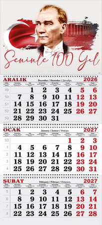2027 Yılı Gemici Takvimi-Seninle 100 Yıl -ATATÜRK