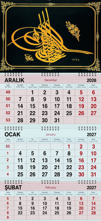 2027 Yılı Gemici Takvimi-OSMANLI TUĞRASI