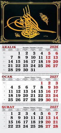 2027 Yılı Gemici Takvimi-OSMANLI TUĞRASI