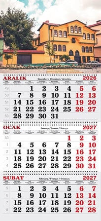 2027 Yılı Gemici Takvimi-TARİHİ ODUNPAZARI EVLERİ